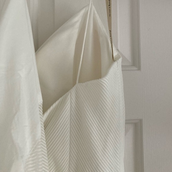 NWT BHLDN Jenny Yoo Piper Fit Flare Ribbed Wedding Dress with Train L375 - Picture 3 of 13